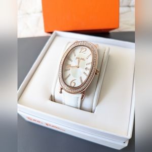 Folli Follie Rose Gold Watch with Leather Strap